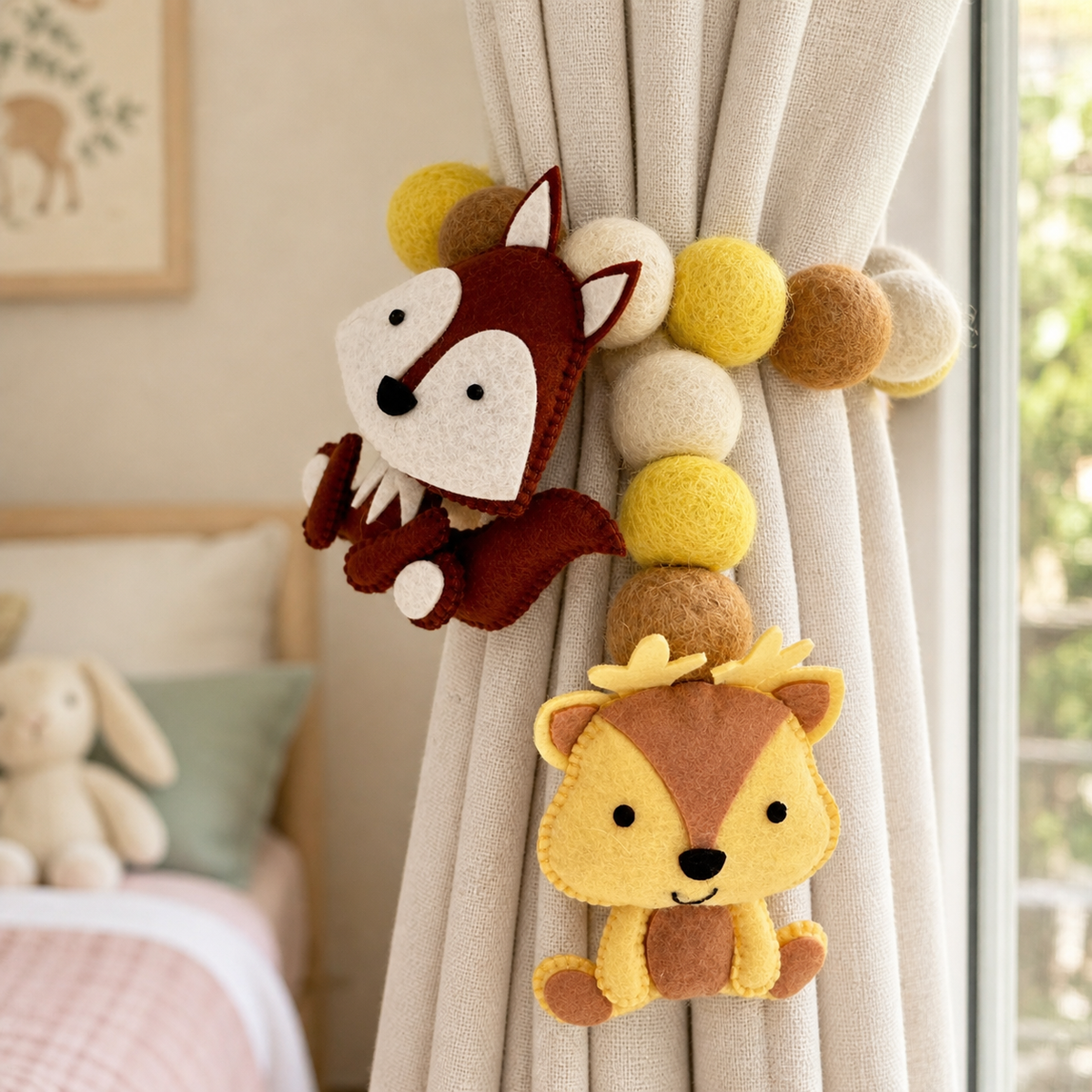Curtain Tie - Forest Friends