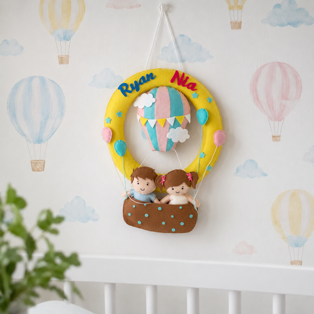 Babble Wrap Hot Air Balloon Buddies Name Hanging
