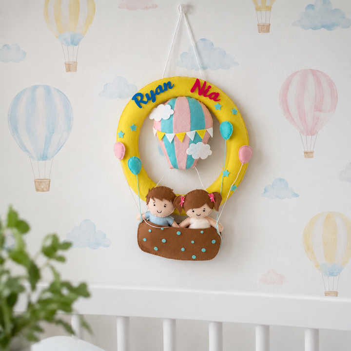 Babble Wrap Hot Air Balloon Buddies Name Hanging