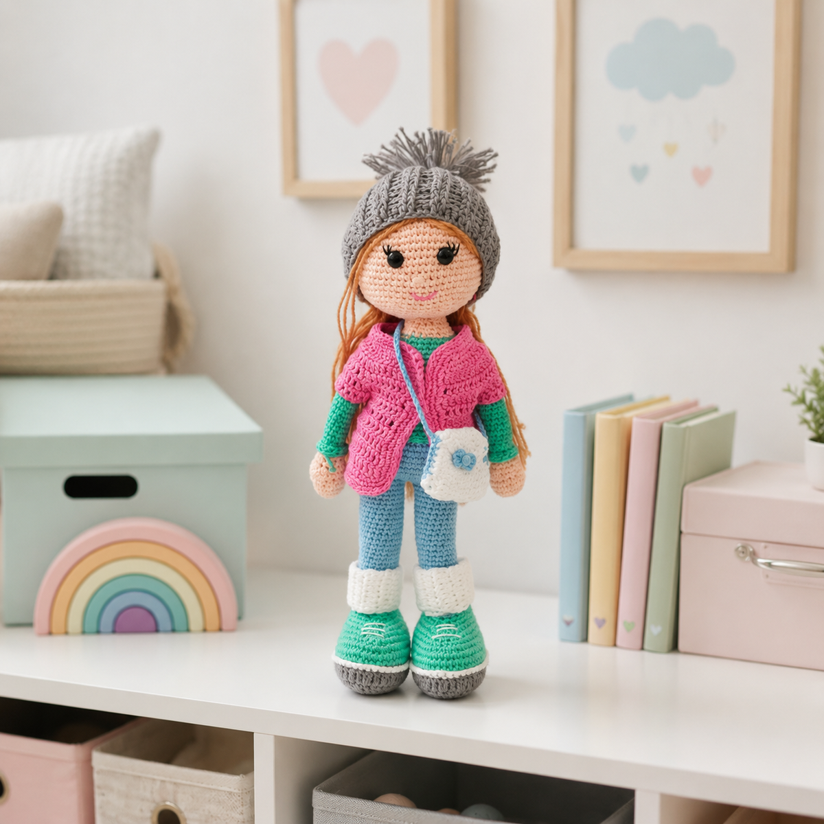 Crochet Doll - Beanie Rosie