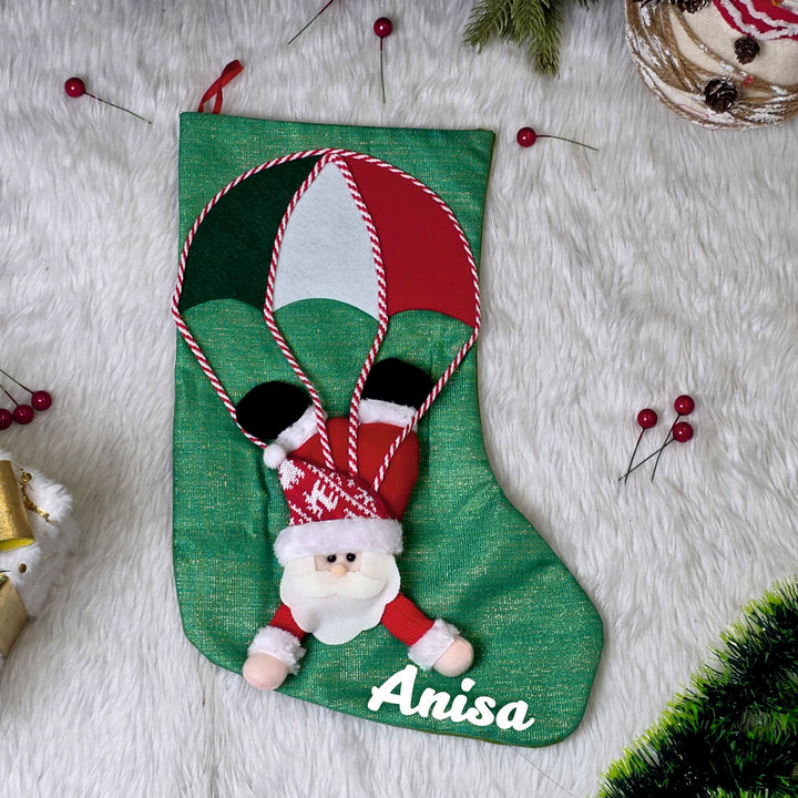 Parachute Crew Stocking - Santa