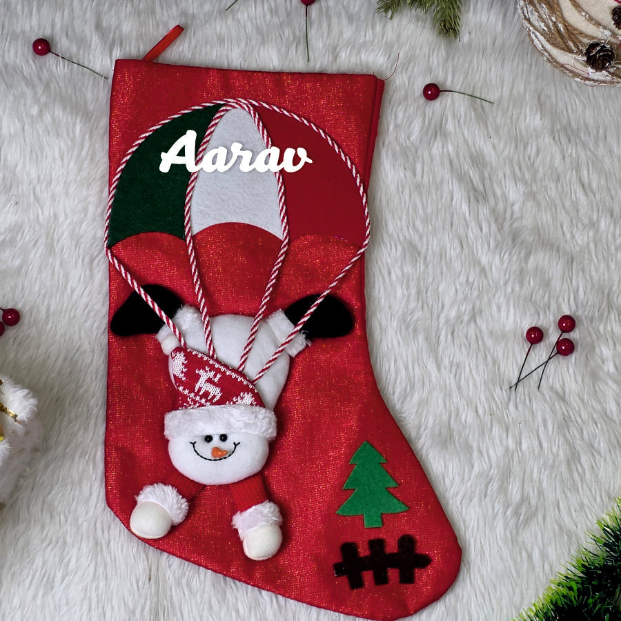 Parachute Crew Stocking - Snowman