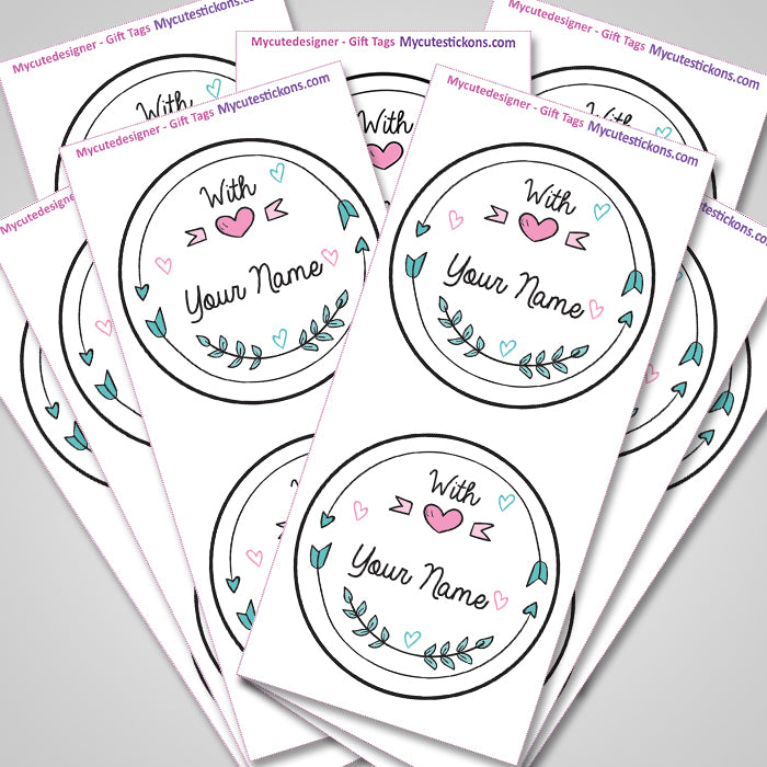 Personalised Gift Sticker - Clear - Set of 60