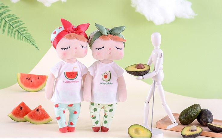 Sleeping Bunny Doll - Watermelon