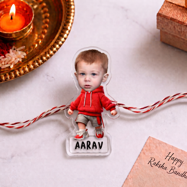 Babble Wrap Personalised Caricature Rakhi - Cool Bro