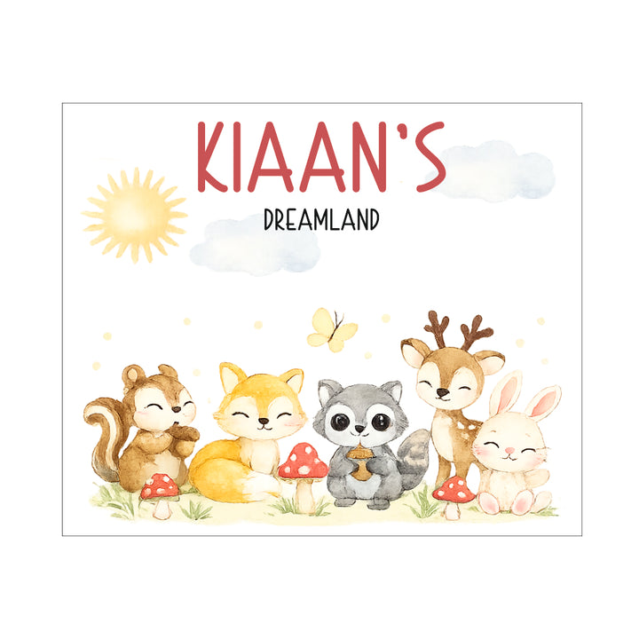 Birth Statistics Frame - Woodland Buddies