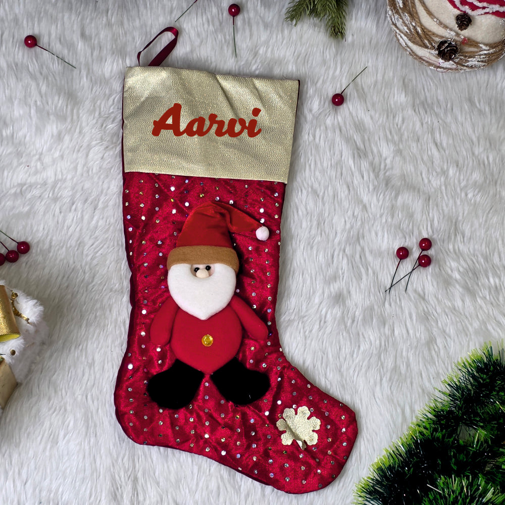 Merry Sparkle Stockings - Santa