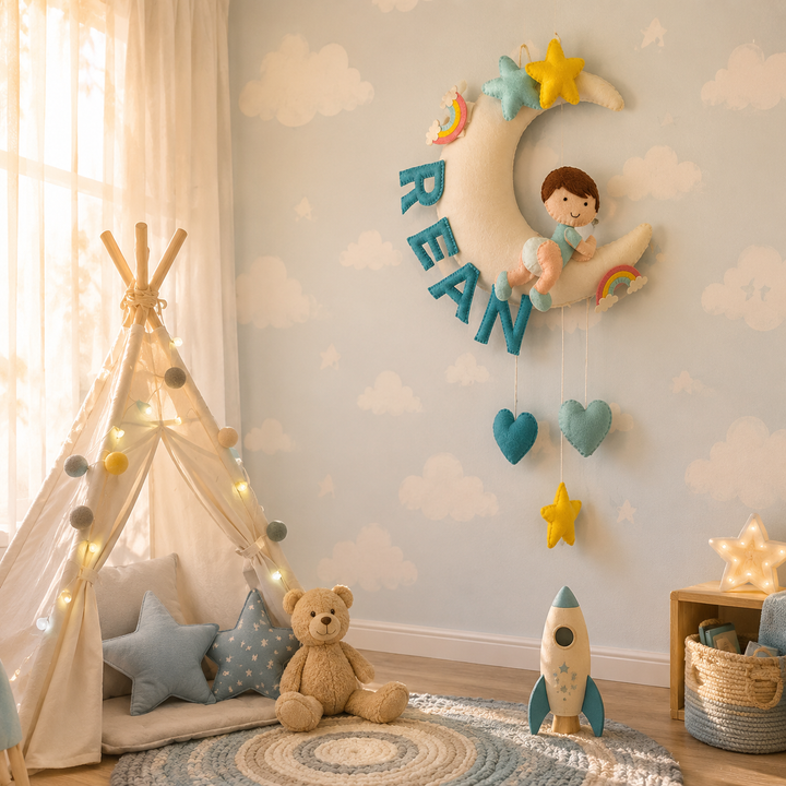 Babble Wrap Sweet Moonlight Name Hanging