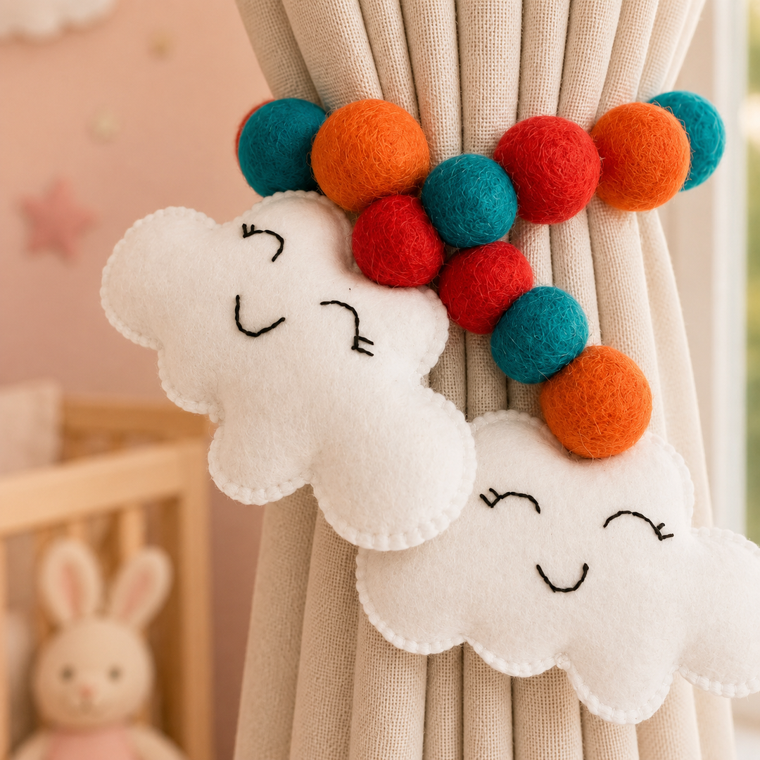 Curtain Tie - Cheerful Cloud