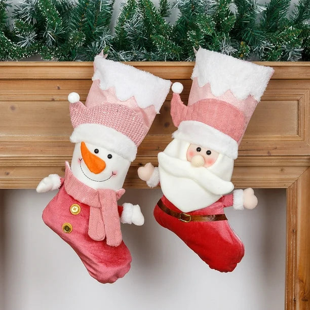 Candy Blush Stocking - Snowman