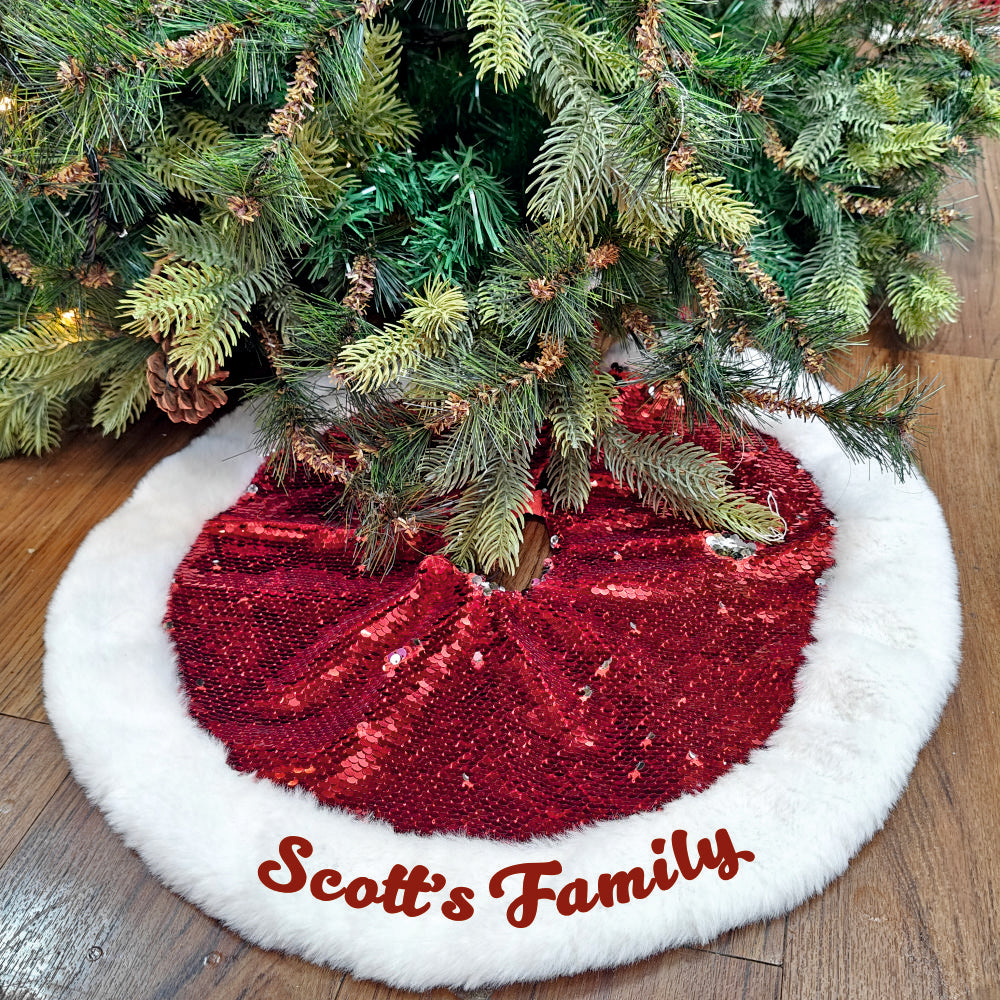 Mini Sequin Tree Skirt for a 3 ft tree