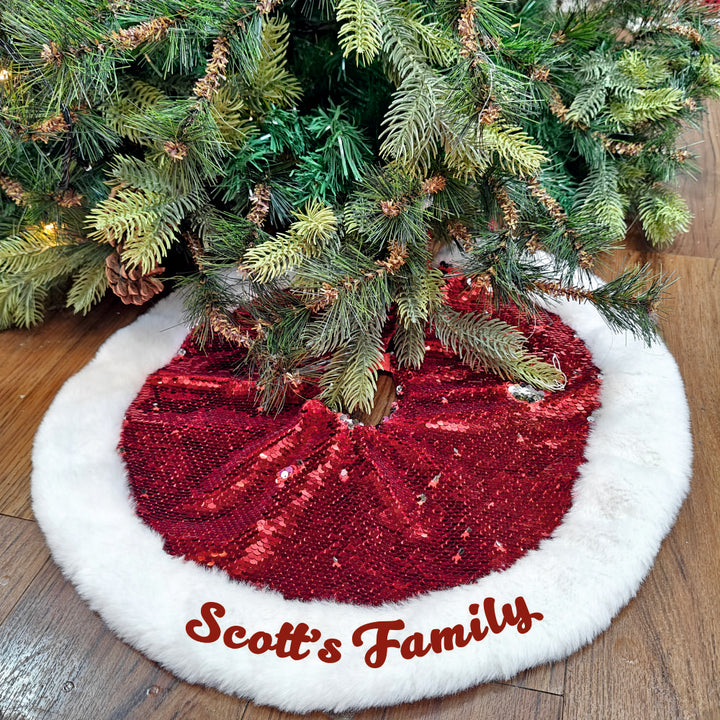 Mini Sequin Tree Skirt for a 3 ft tree