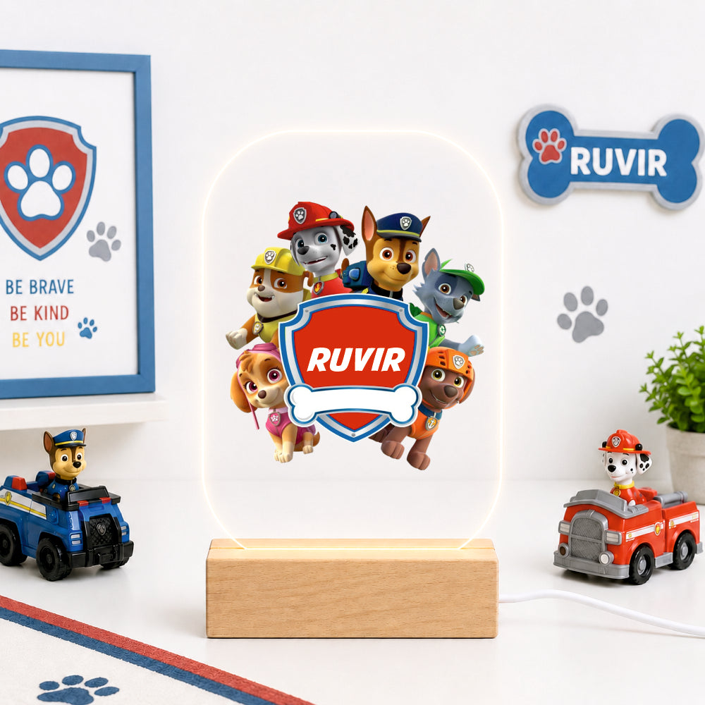Acrylic LED Night Lamp - Paw Patrol