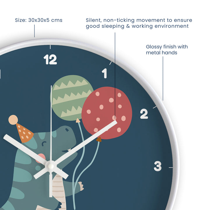 Wall Clock - Dino Party