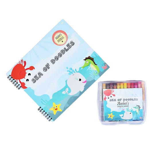 Doodle Book With Personalized Crayons - Underwater