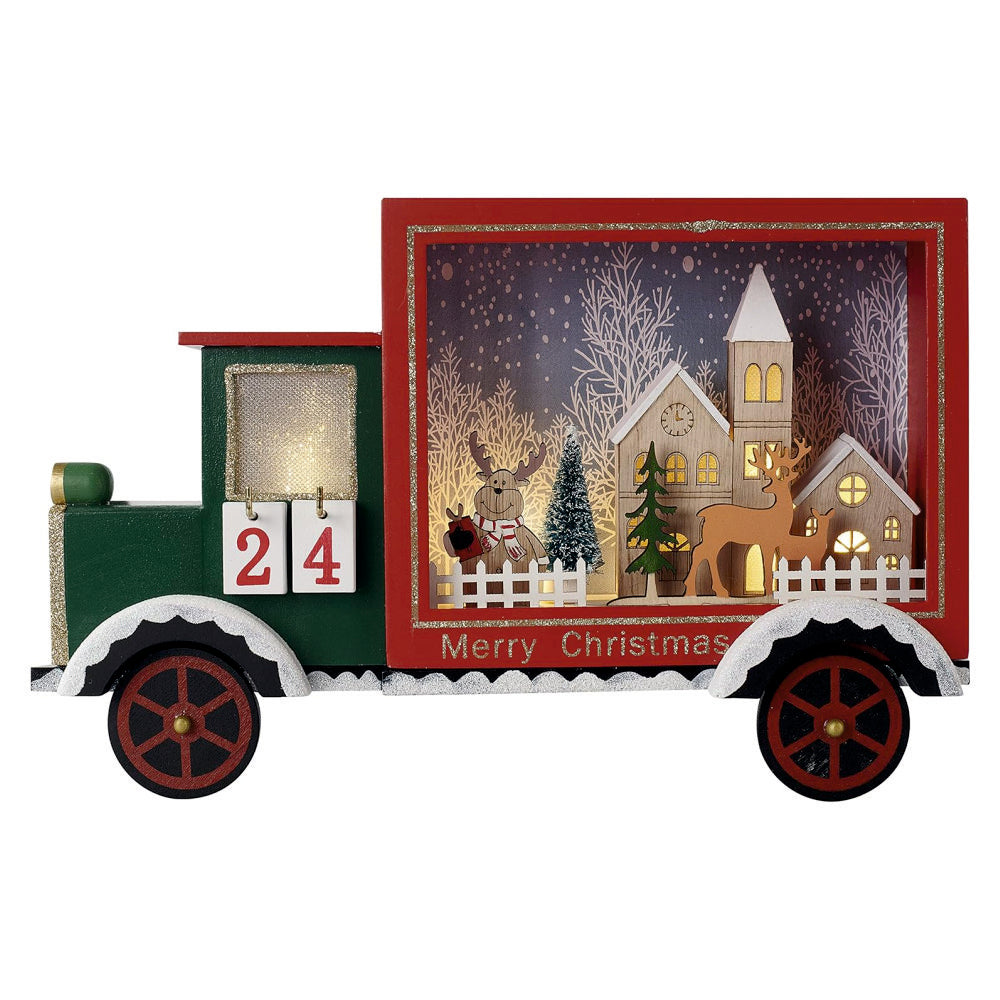Light-Up Snowy Village Christmas Countdown
