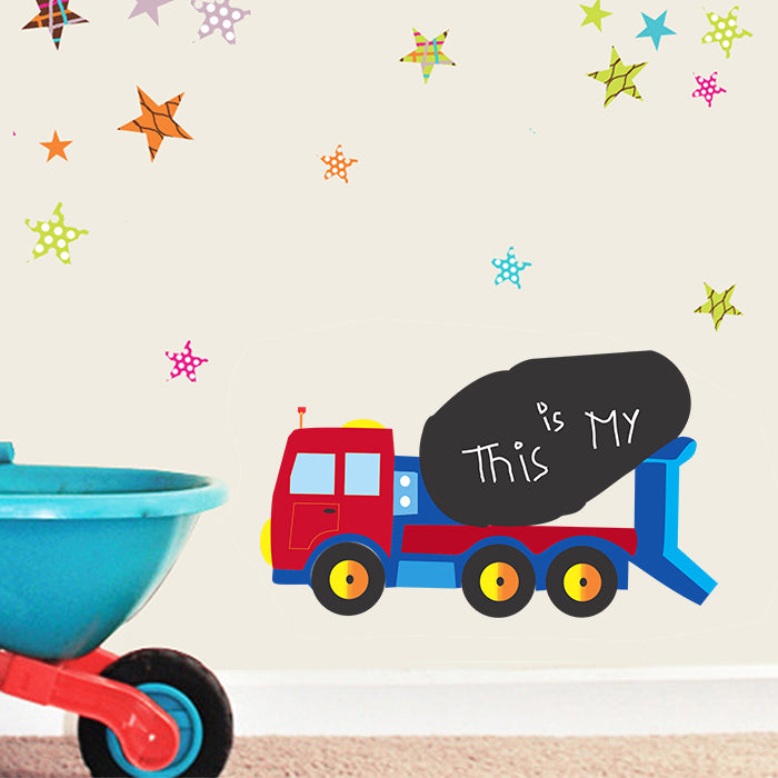 Dump Truck Chalk Wall Decals for Kids