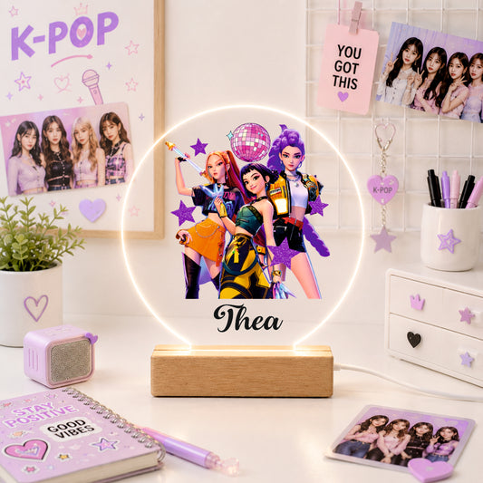 Acrylic LED Night Lamp - K-Pop Star Squad