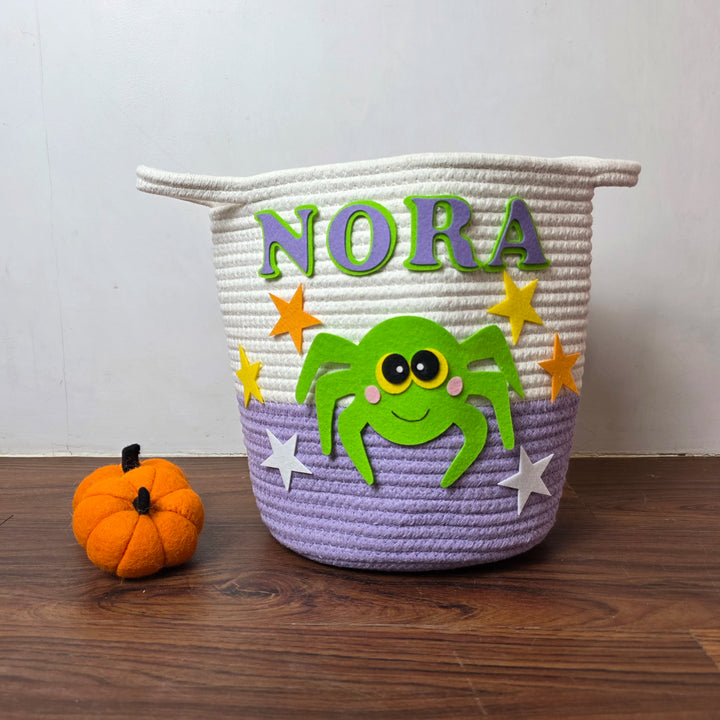Trick-or-Treat Basket– Cute Creepy Spider