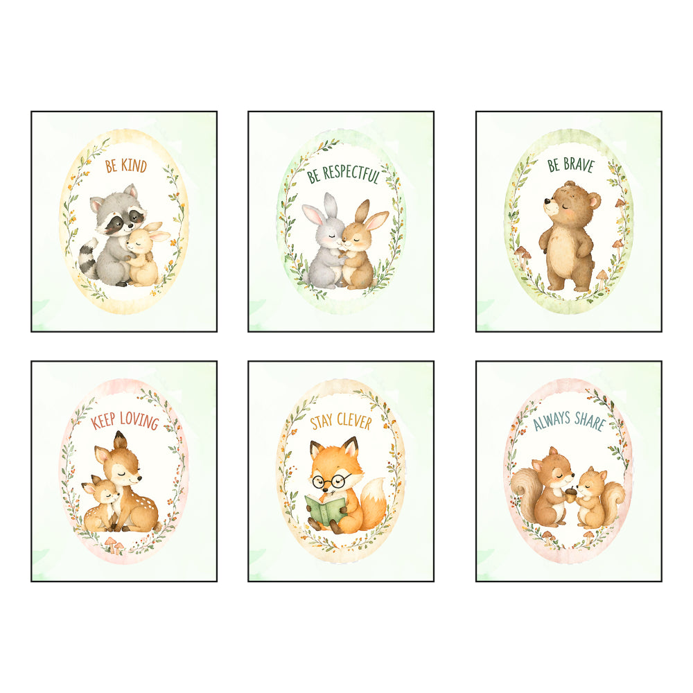 Birth Statistics Frame - Little Woodland Tales (Set Of 6)