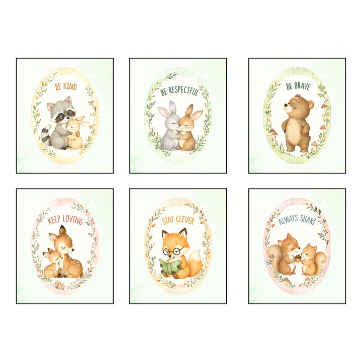 Birth Statistics Frame - Little Woodland Tales (Set Of 6)