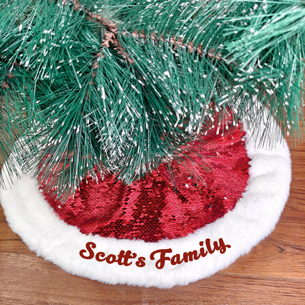 Mini Sequin Tree Skirt for a 3 ft tree