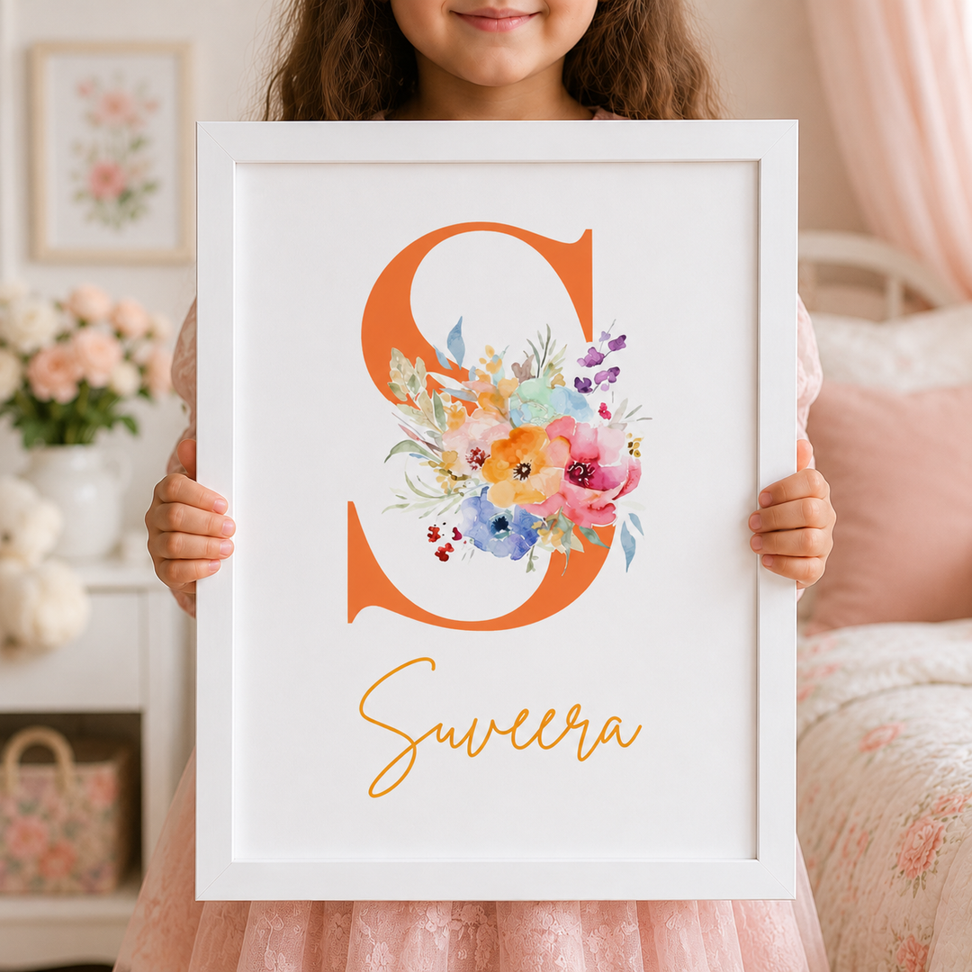 Wall Frame - Floral Letter Love