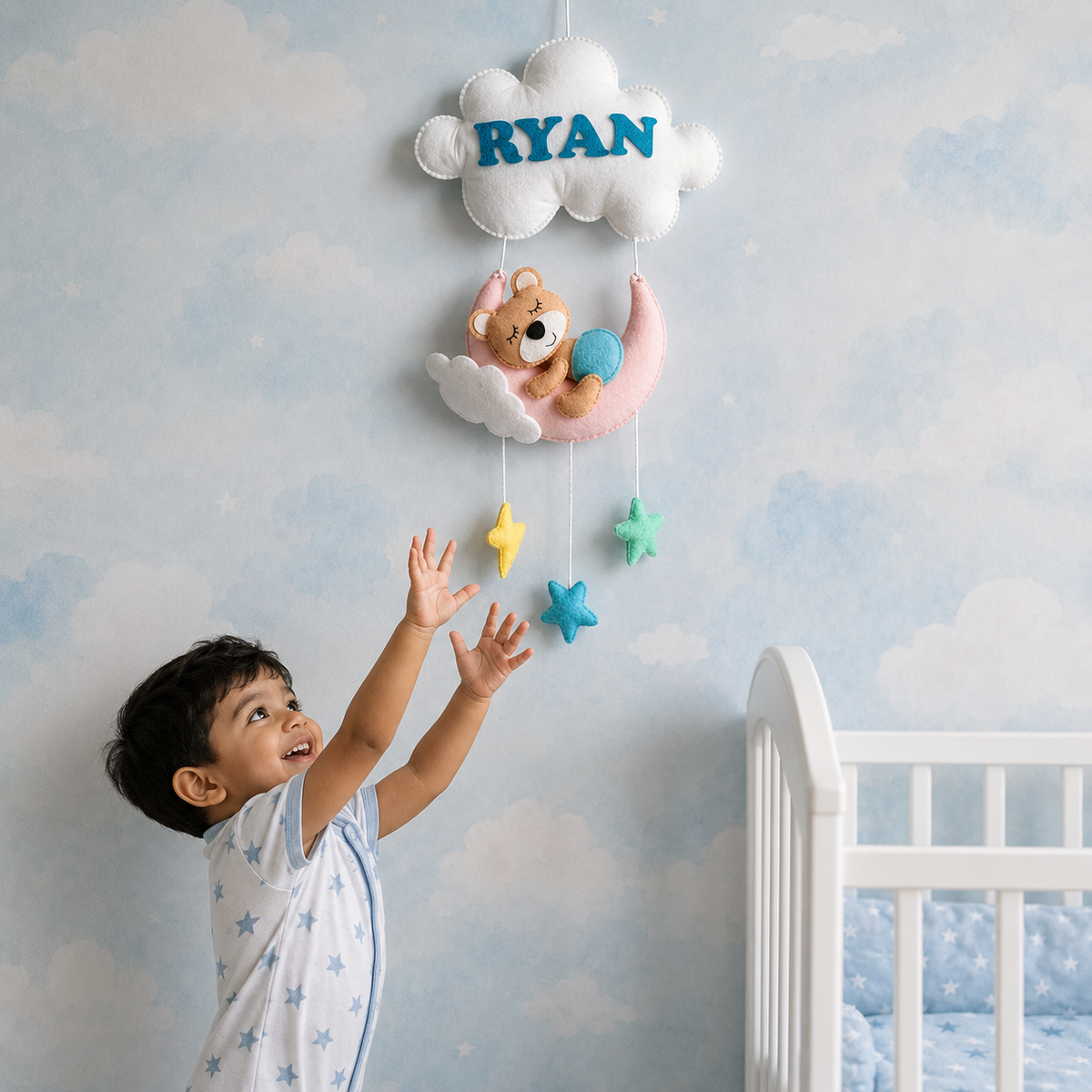 Babble Wrap Starry Snooze Name Hanging