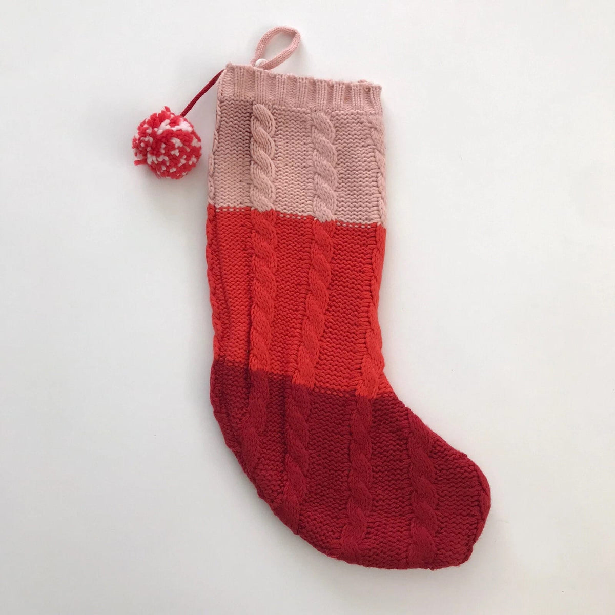 Candy Stripe Knit Stocking