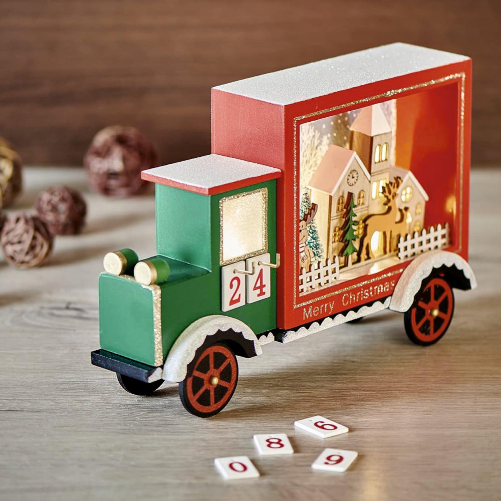 Light-Up Snowy Village Christmas Countdown