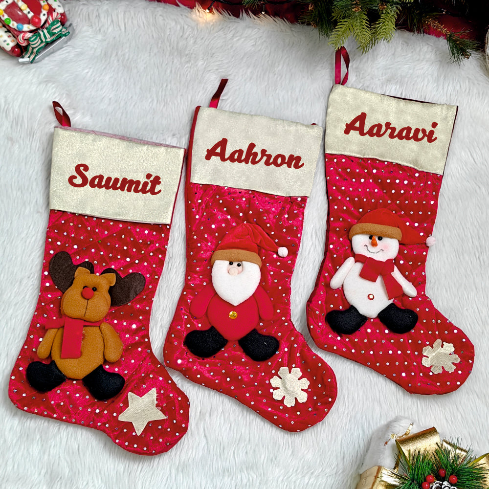 Merry Sparkle Stockings - Set of 3