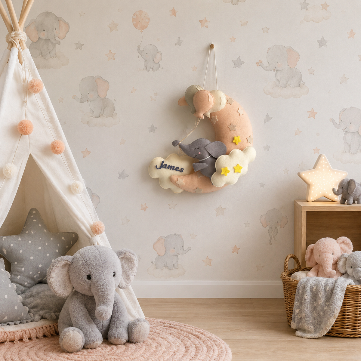 Babble Wrap  Moonlit Jumbo Name Hanging