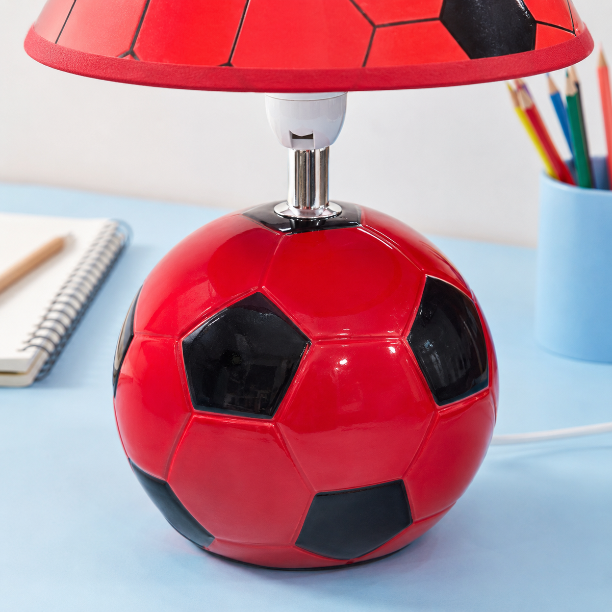 Night Lamp - Football Fun (Red & Black)