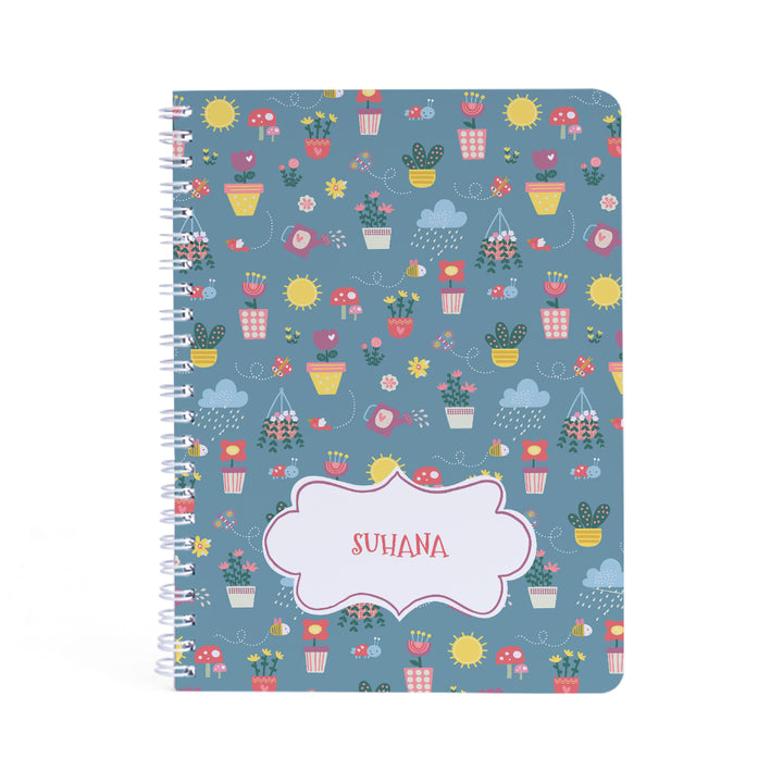 Personalised Spiral Notebook - Enchanted Garden