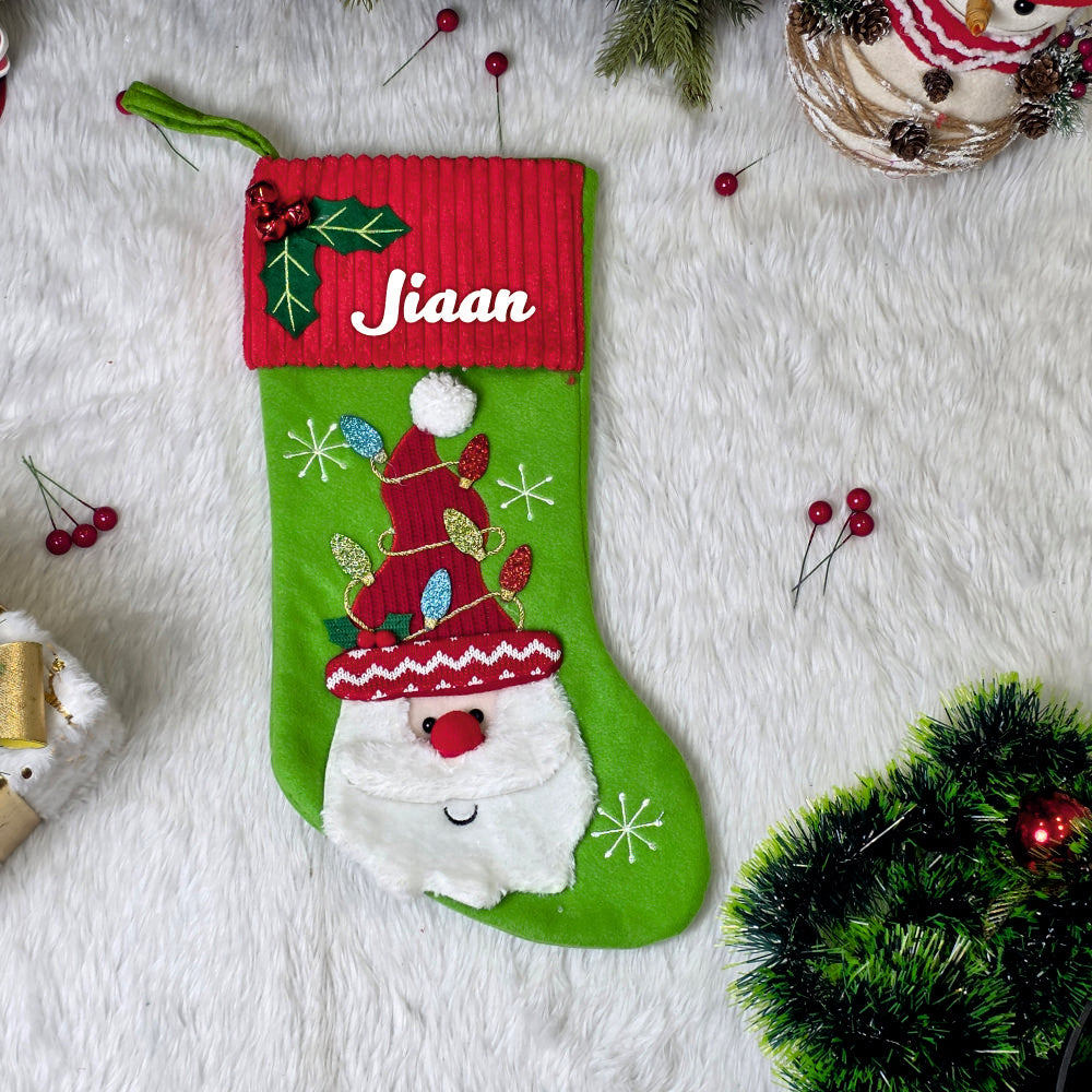Babble Wrap Luxury Mistletoe Stocking (Set of 3)
