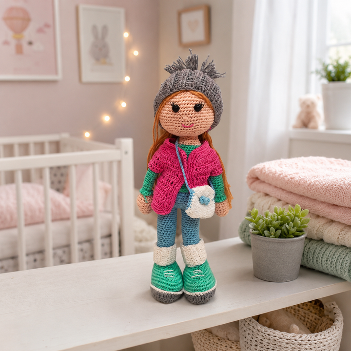 Crochet Doll - Beanie Rosie