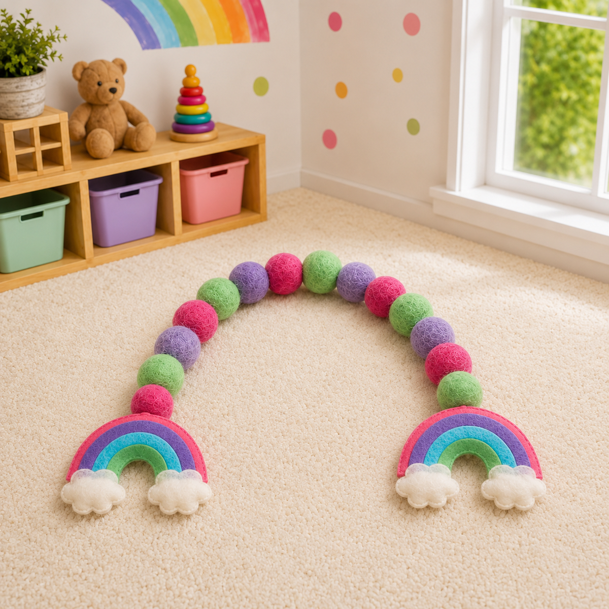 Curtain Tie - Rainbow Radiance