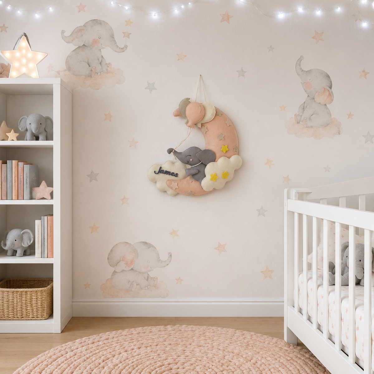 Babble Wrap  Moonlit Jumbo Name Hanging