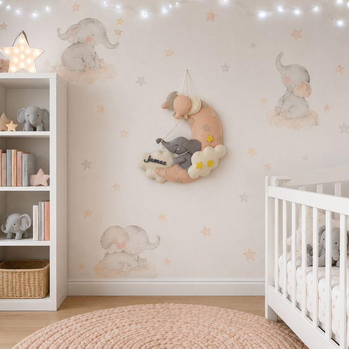 Babble Wrap  Moonlit Jumbo Name Hanging