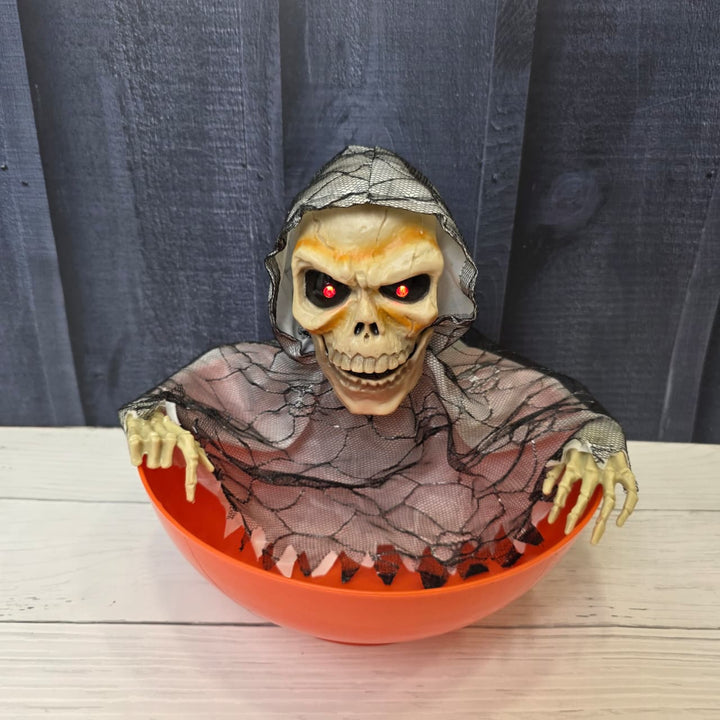 Animated Candy Bowl – Haunted Flame Orange