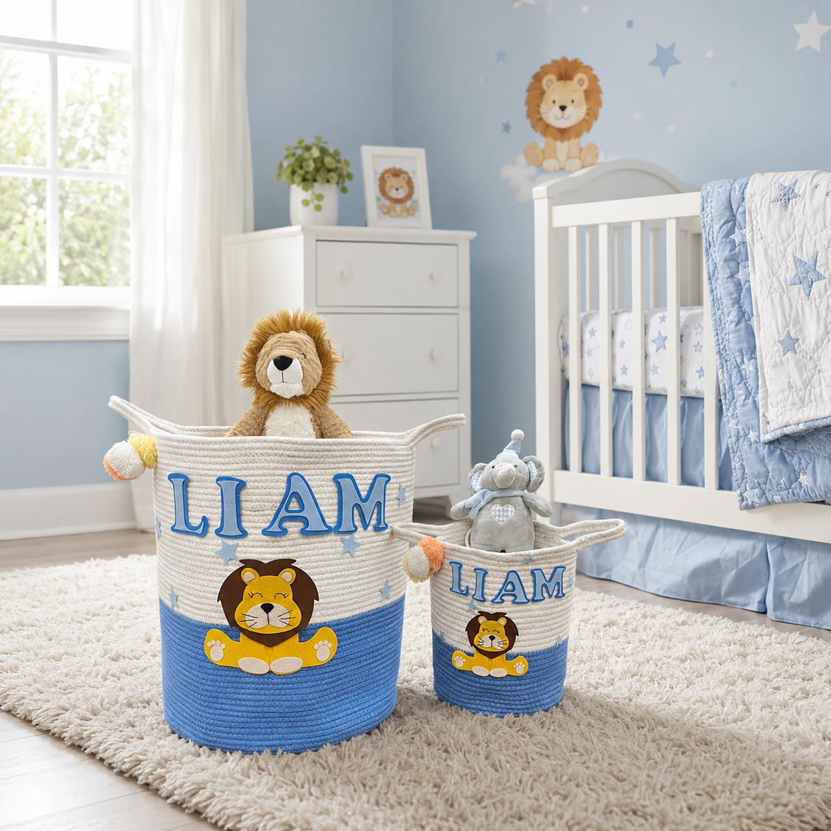 Babble Wrap Jute Cotton Storage Basket - Cuddle Cub