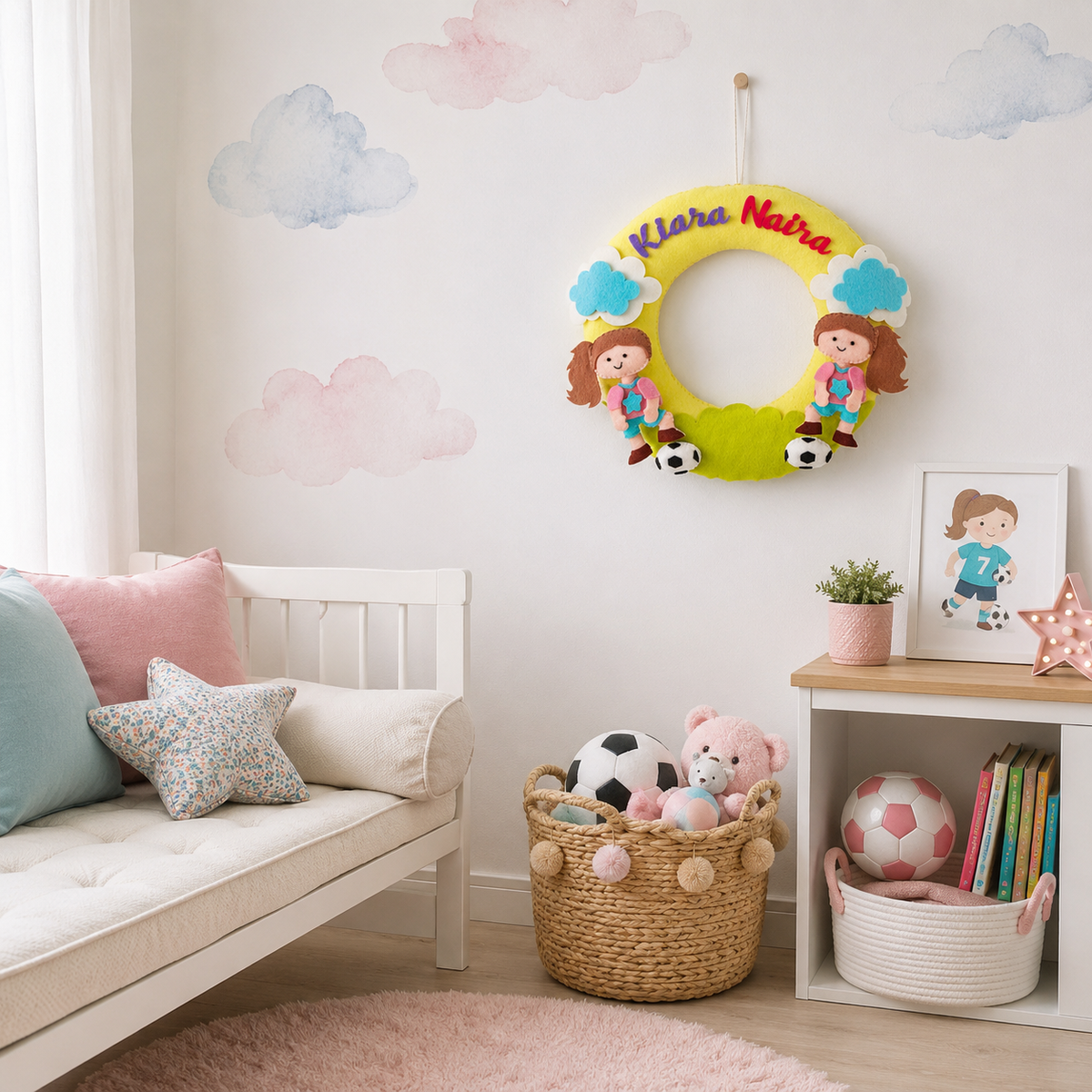 Babble Wrap Football Frenzy Name Hanging