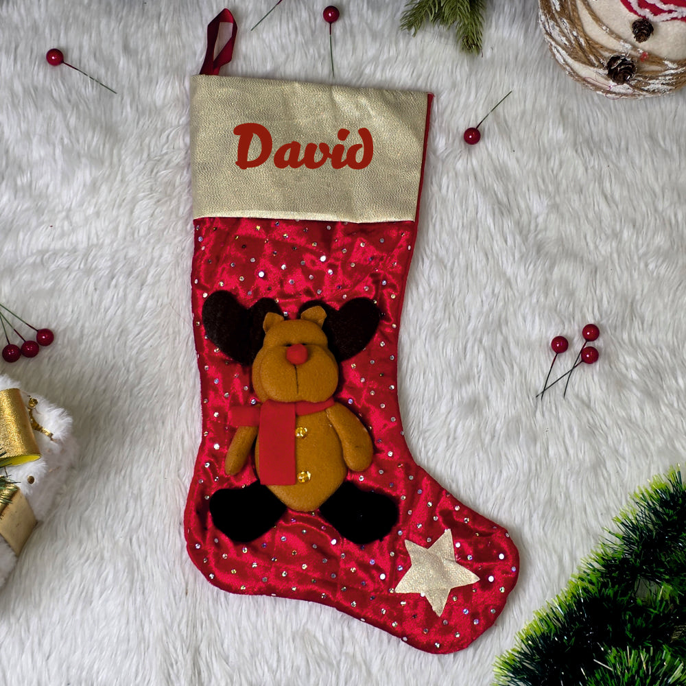 Merry Sparkle Stockings - Reindeer