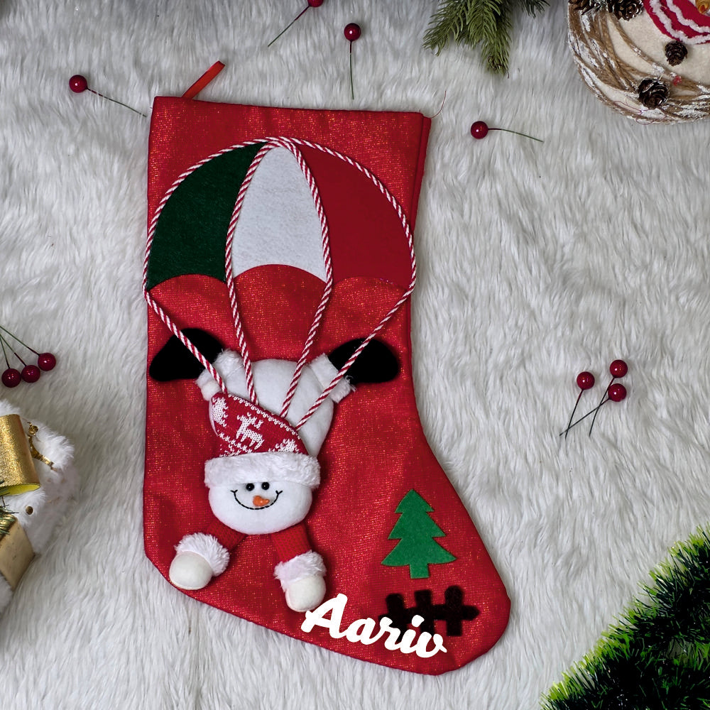 Parachute Crew Stocking - Snowman