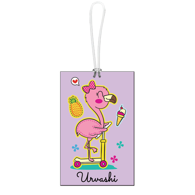 Passport cover + Luggage tag -Flamingo