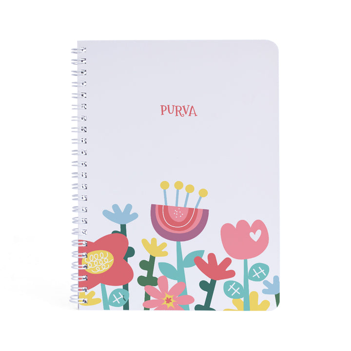 Personalised Spiral Notebook - Flower Power