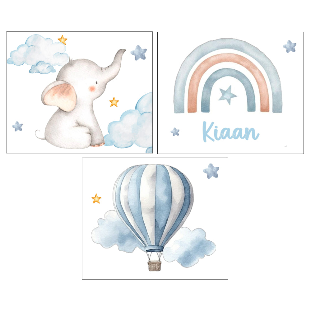 Birth Statistics Frame -Ellie in the Sky (Set Of 3)
