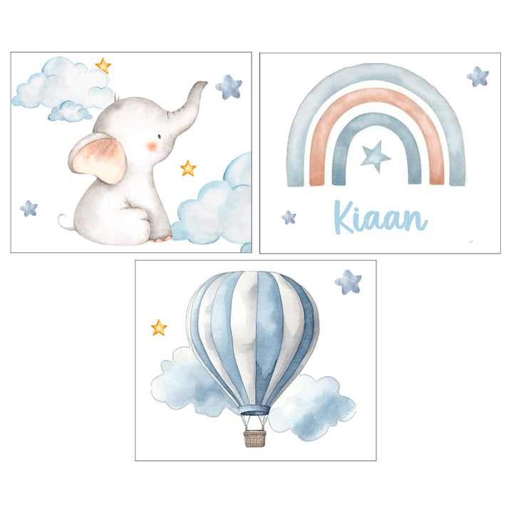 Birth Statistics Frame -Ellie in the Sky (Set Of 3)