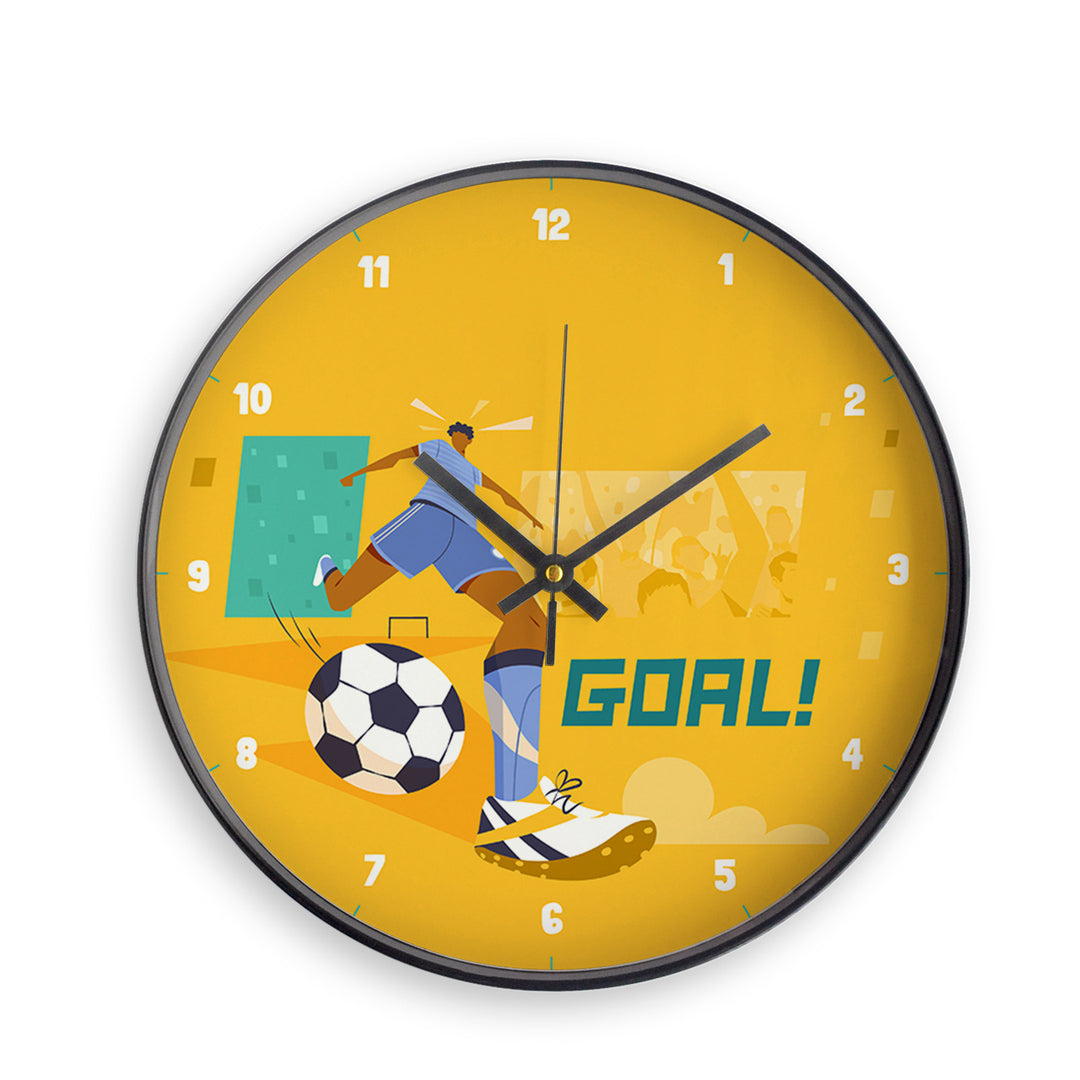 Wall Clock - Football Goals Boy