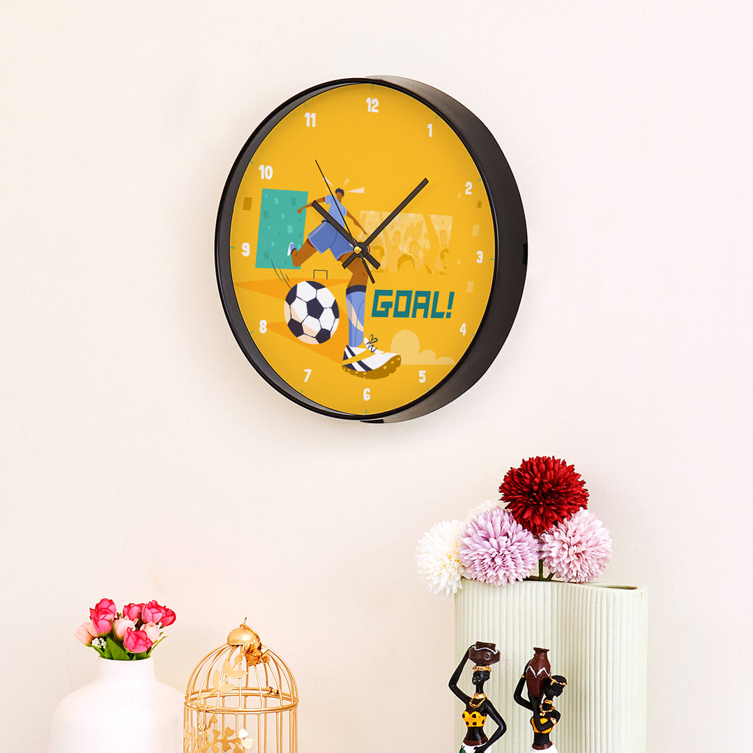 Wall Clock - Football Goals Boy